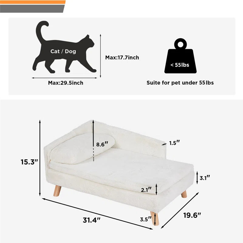 Comfy Dog Sofa Waterproof Elevated Pet Cushion Lounger